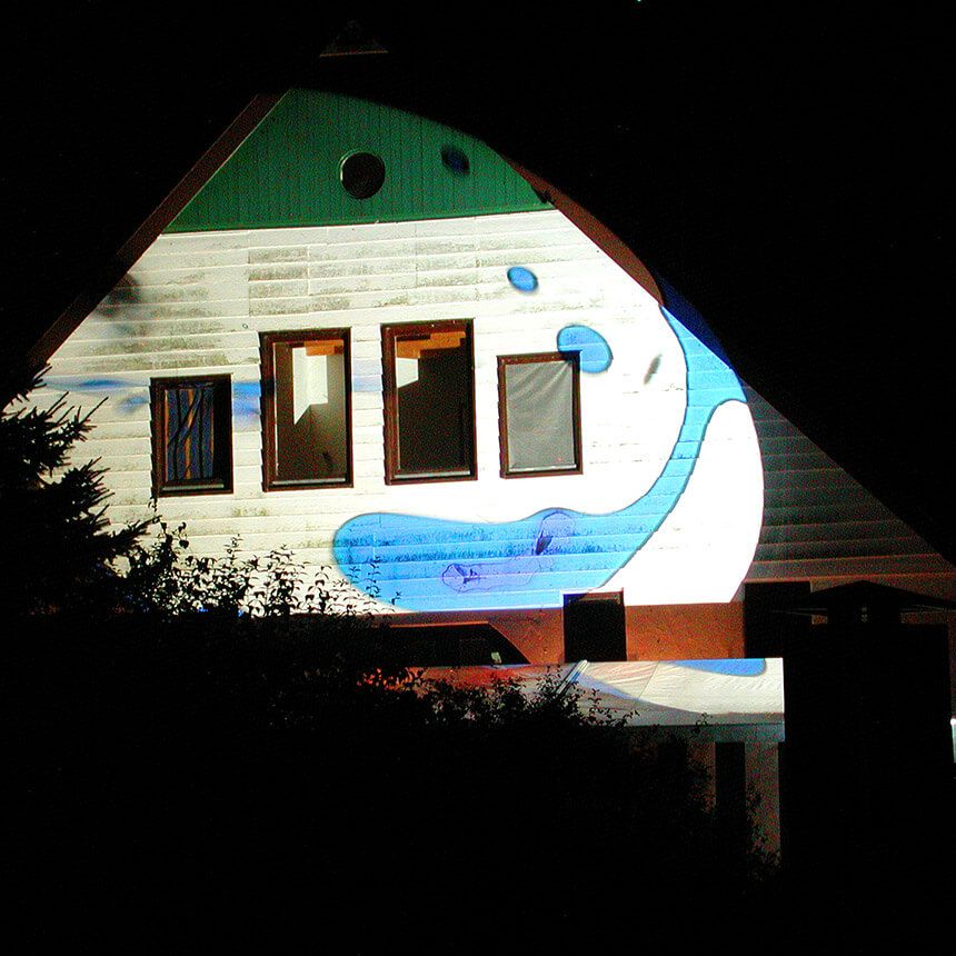 Analog projection farmhouse Bauernhaus